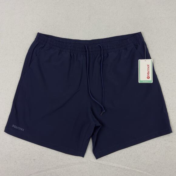 Marmot Mens Elche Shorts XL Blue 7" Inseam UPF 50 Gorpcore $70 NWT - Picture 3 of 14